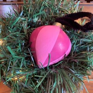 Hand-painted Striped Ceramic Drop Bauble